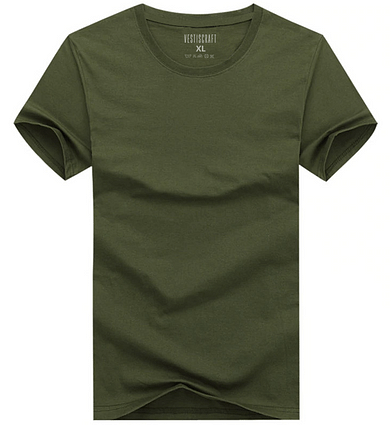 Army Green Round Neck T - Shirt 1